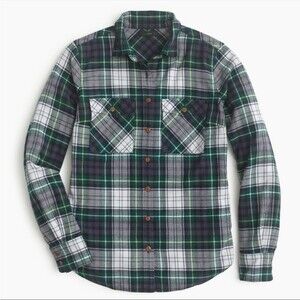 J. Crew Women's Ridge Plaid Flannel Boyfriend Shirt, Size 00